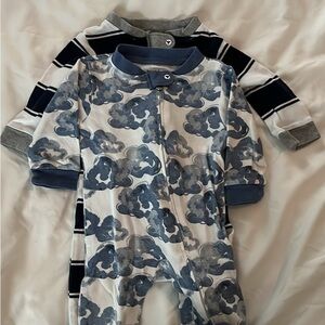 Organic Cotton Burt's Bees Footies 2 pack